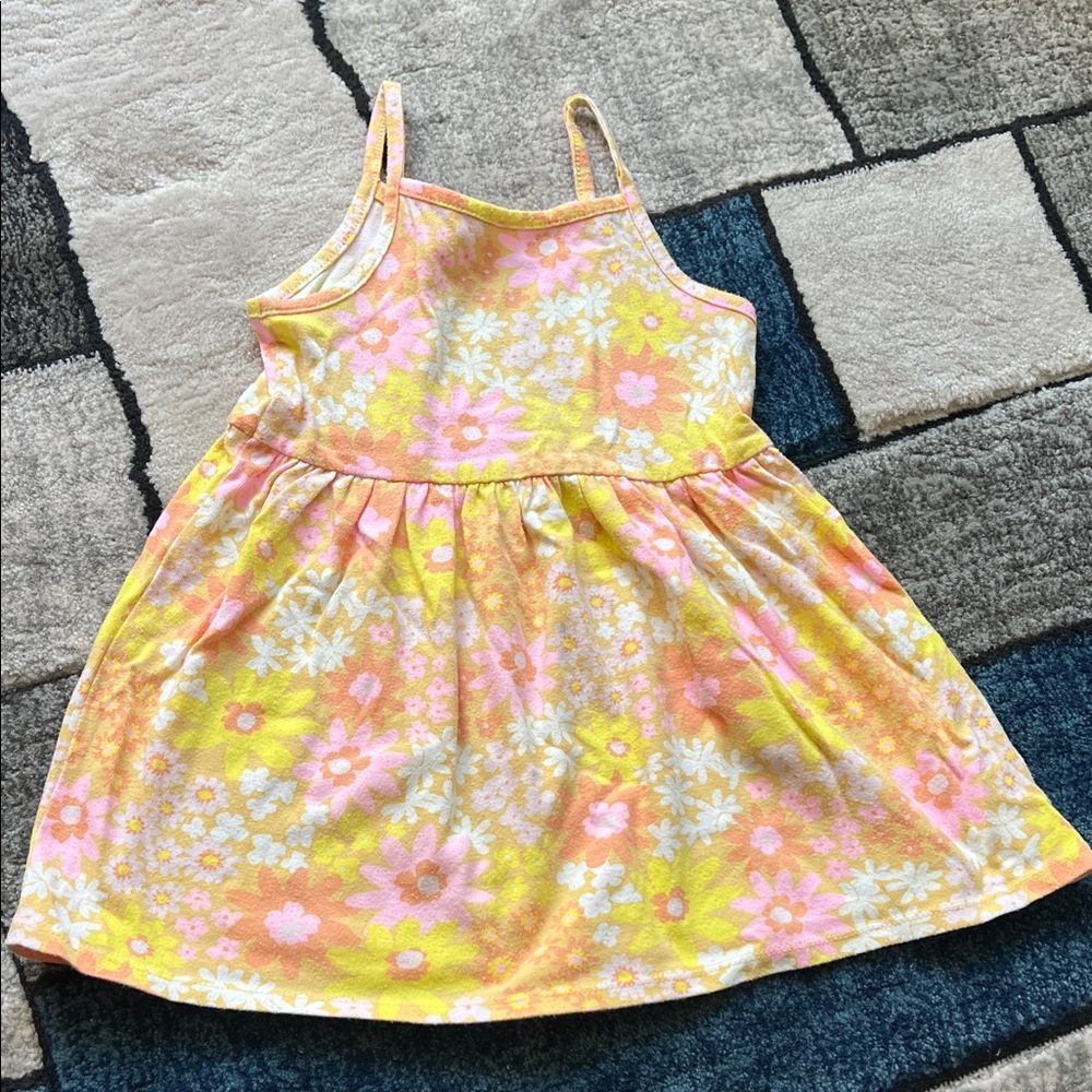 Cat & Jack Yellow and Pink Floral Dress